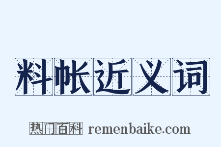 料帐近义词是什么意思的图片